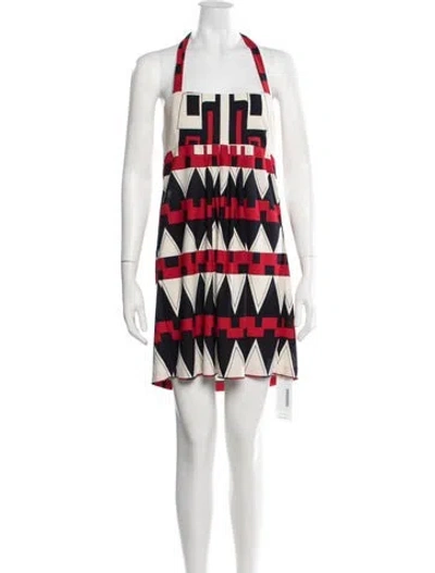 Pre-owned Tibi Graphic Print Mini Dress In Multi