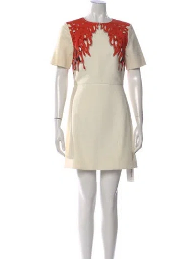 Pre-owned Tibi Graphic Print Mini Dress In Neutral