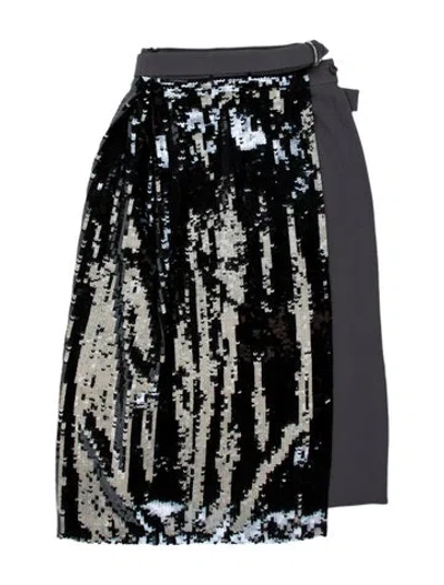 Pre-owned Tibi Graphic Print Mini Skirt In Black