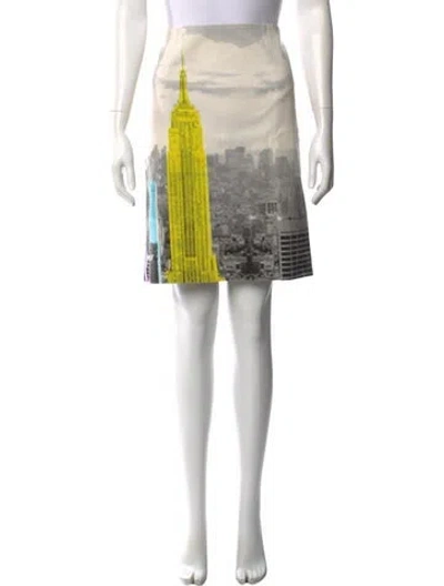 Pre-owned Tibi Graphic Print Mini Skirt In Neutrals
