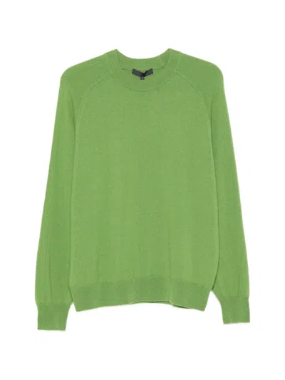 Tibi Green Sweater In Multi
