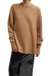 Tibi Hair Oversized Pullover In Camel In Brown