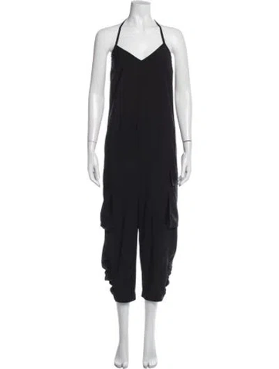 Pre-owned Tibi Halterneck Jumpsuit In Black