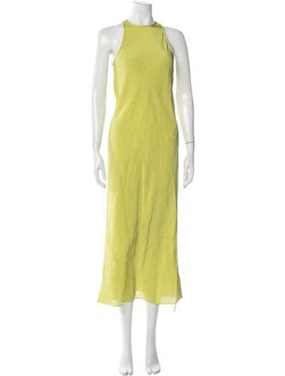 Pre-owned Tibi Halterneck Midi Length Dress W/ Tags In Green