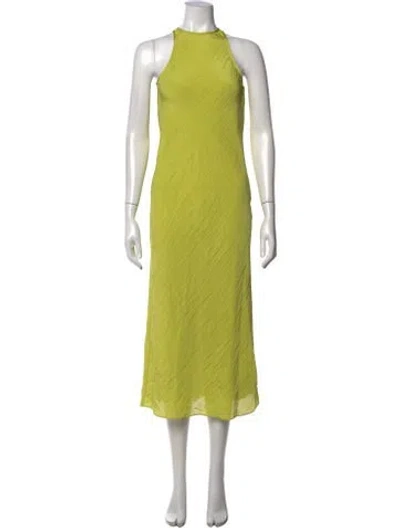 Pre-owned Tibi Halterneck Midi Length Dress W/ Tags In Green