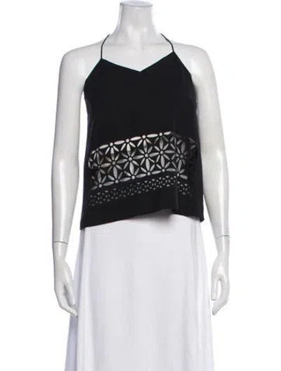Pre-owned Tibi Halterneck Sleeveless Top In Black