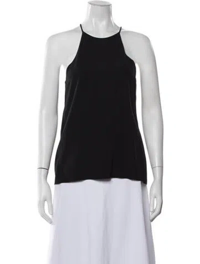 Pre-owned Tibi Halterneck Sleeveless Top In Black
