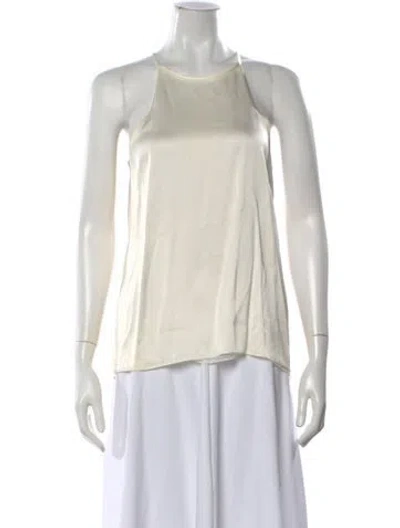 Pre-owned Tibi Halterneck Sleeveless Top In Neutral