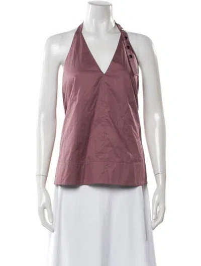 Pre-owned Tibi Halterneck Sleeveless Top In Purple