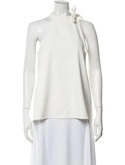 Pre-owned Tibi Halterneck Sleeveless Top In White