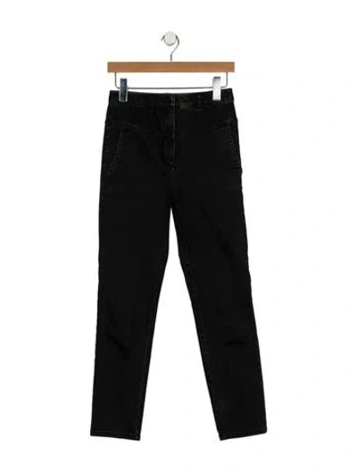 Pre-owned Tibi High-rise Skinny Leg Jeans In Black