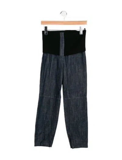 Pre-owned Tibi High-rise Skinny Leg Jeans In Blue