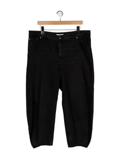 Pre-owned Tibi High-rise Straight Leg Jeans In Black