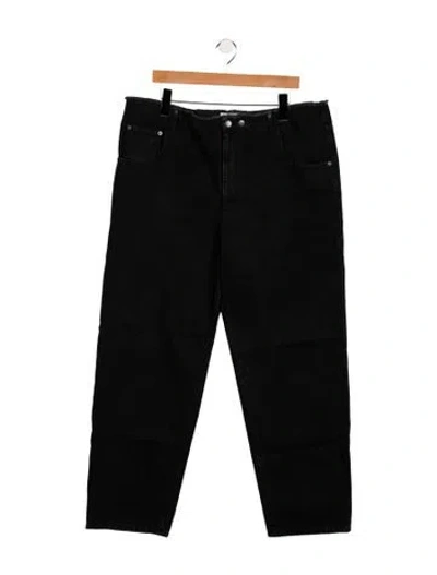 Pre-owned Tibi High-rise Straight Leg Jeans In Black