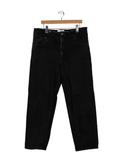 Pre-owned Tibi High-rise Straight Leg Jeans In Black