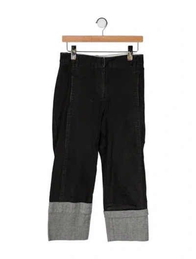 Pre-owned Tibi High-rise Straight Leg Jeans In Black