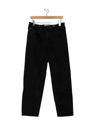 Pre-owned Tibi High-rise Straight Leg Jeans In Black