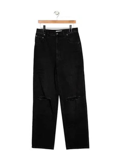 Pre-owned Tibi High-rise Straight Leg Jeans In Black