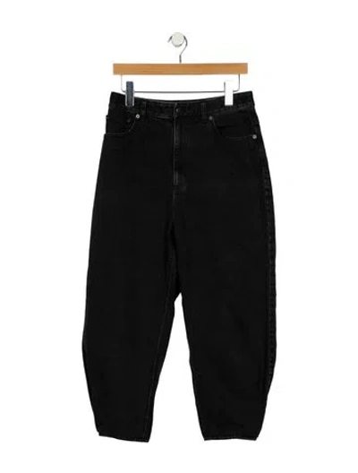 Pre-owned Tibi High-rise Straight Leg Jeans In Black