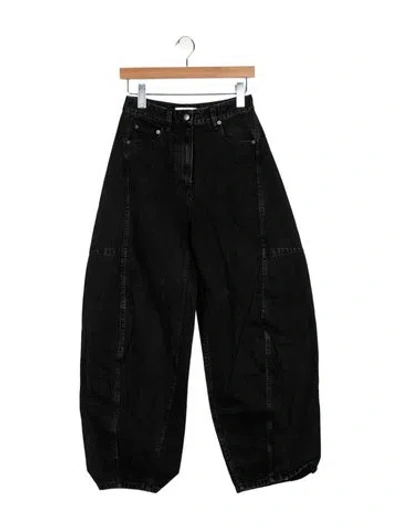 Pre-owned Tibi High-rise Straight Leg Jeans In Black