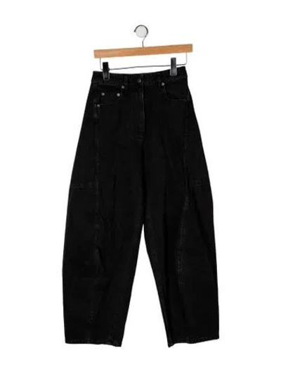 Pre-owned Tibi High-rise Straight Leg Jeans In Black