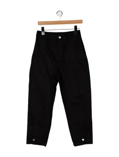 Pre-owned Tibi High-rise Straight Leg Jeans In Black