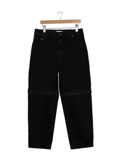 Pre-owned Tibi High-rise Straight Leg Jeans In Black