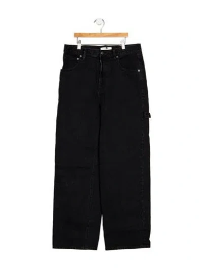 Pre-owned Tibi High-rise Straight Leg Jeans In Black