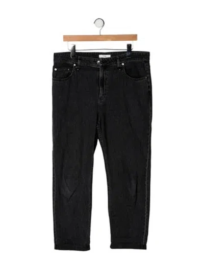 Pre-owned Tibi High-rise Straight Leg Jeans In Black