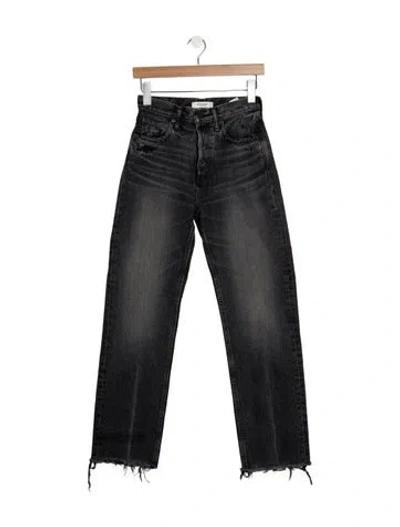 Pre-owned Tibi High-rise Straight Leg Jeans In Black