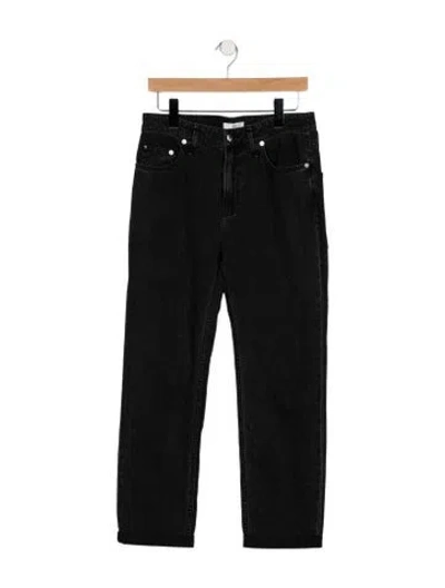 Pre-owned Tibi High-rise Straight Leg Jeans In Black