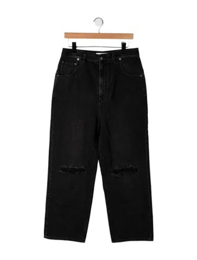 Pre-owned Tibi High-rise Straight Leg Jeans In Black