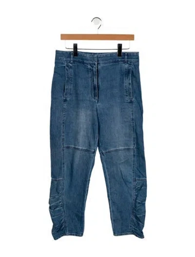 Pre-owned Tibi High-rise Straight Leg Jeans In Blue