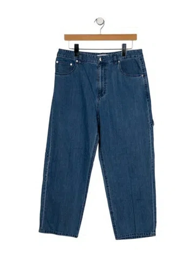 Pre-owned Tibi High-rise Straight Leg Jeans In Blue