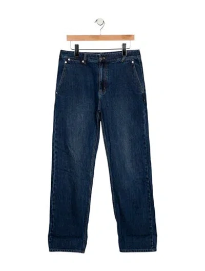 Pre-owned Tibi High-rise Straight Leg Jeans In Blue