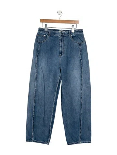 Pre-owned Tibi High-rise Straight Leg Jeans In Blue