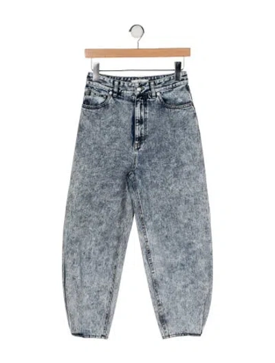 Pre-owned Tibi High-rise Straight Leg Jeans In Blue