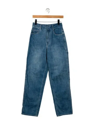 Pre-owned Tibi High-rise Straight Leg Jeans In Blue