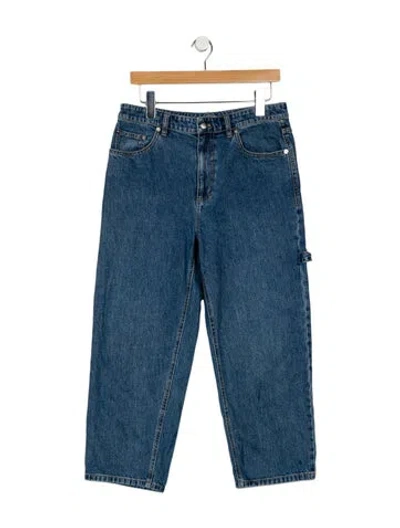 Pre-owned Tibi High-rise Straight Leg Jeans In Blue
