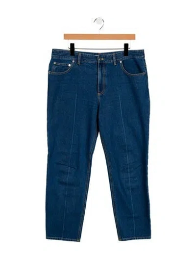 Pre-owned Tibi High-rise Straight Leg Jeans In Blue