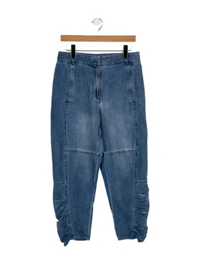 Pre-owned Tibi High-rise Straight Leg Jeans In Blue
