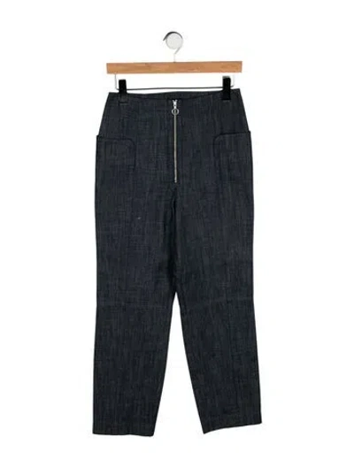 Pre-owned Tibi High-rise Straight Leg Jeans In Blue