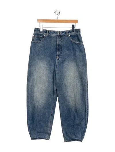 Pre-owned Tibi High-rise Straight Leg Jeans In Blue