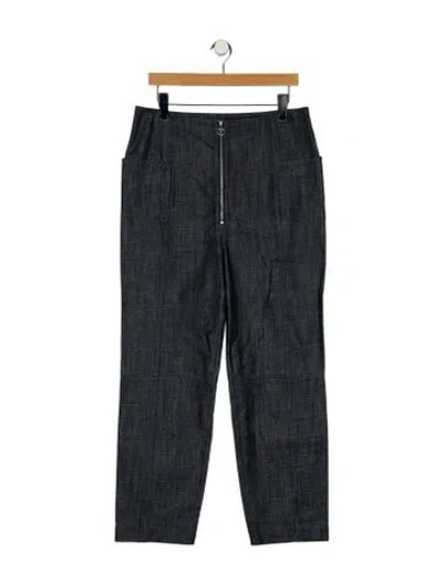 Pre-owned Tibi High-rise Straight Leg Jeans In Blue