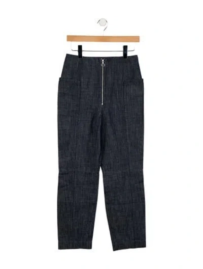 Pre-owned Tibi High-rise Straight Leg Jeans In Blue