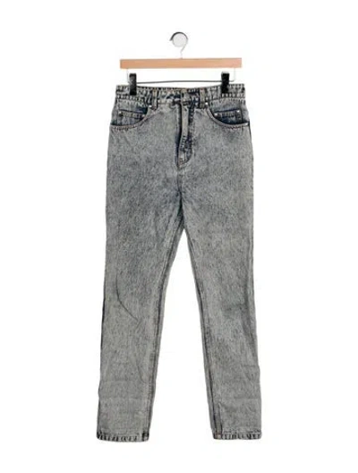 Pre-owned Tibi High-rise Straight Leg Jeans In Blue