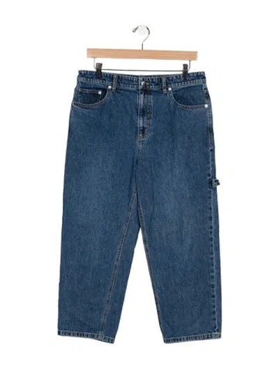 Pre-owned Tibi High-rise Straight Leg Jeans In Blue