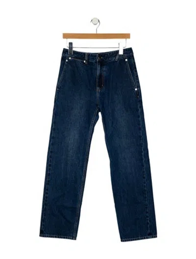 Pre-owned Tibi High-rise Straight Leg Jeans In Blue