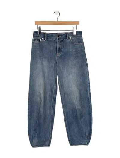Pre-owned Tibi High-rise Straight Leg Jeans In Blue