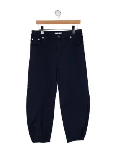 Pre-owned Tibi High-rise Straight Leg Jeans In Blue